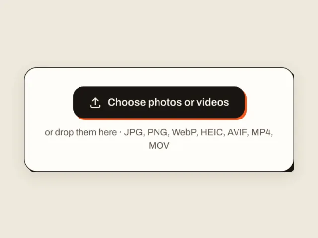 The Choose photos or videos button of AI Label Remover